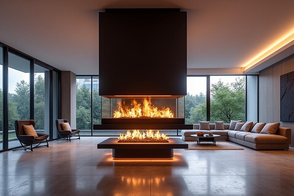 Chimeneas suspendidas de lujo